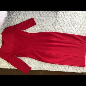 Black halo red dress